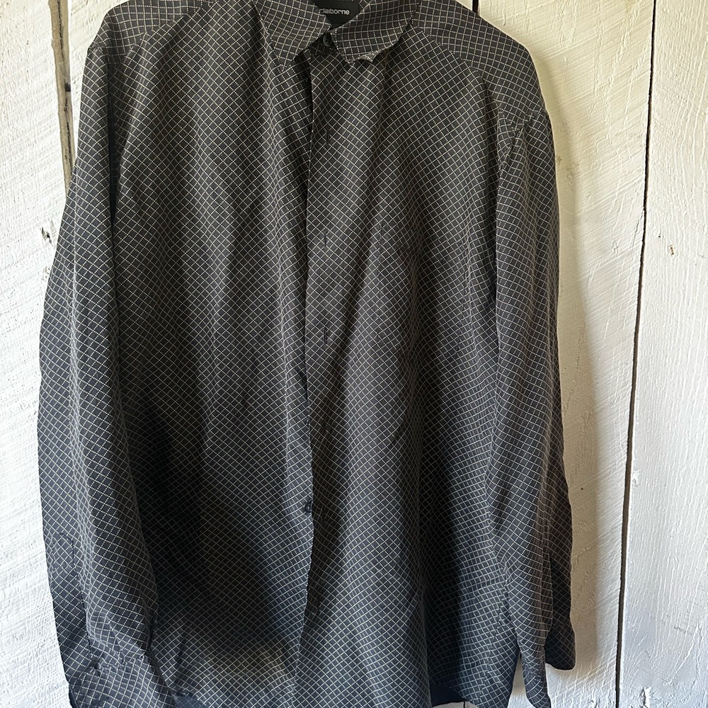 Black and White Checkered Button-Up Shirt